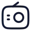 Radio icon with stroke rounded style