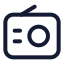 Radio icon with stroke standard style