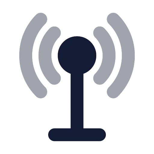 Radio Tower Icon in Bulk Rounded style