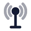 Radiotower icon with bulk rounded style