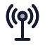 Radiotower icon with duotone rounded style