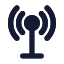 Radiotower icon with solid rounded style