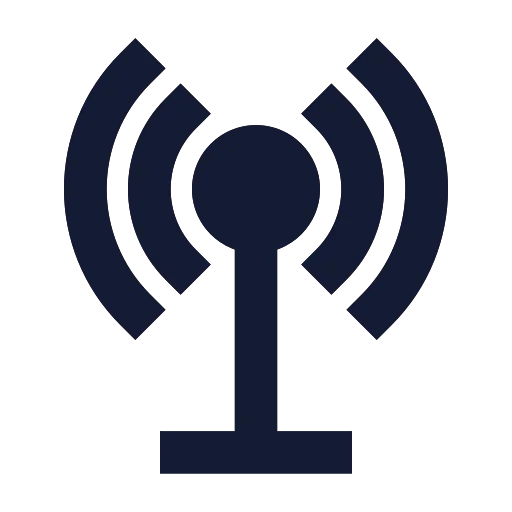 Radio Tower Icon in Solid Sharp style