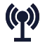 Radiotower icon with solid sharp style