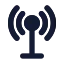 Radiotower icon with solid standard style