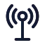 Radiotower icon with stroke rounded style