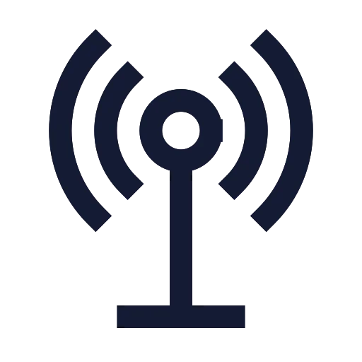 Radio Tower Icon in Stroke Sharp style