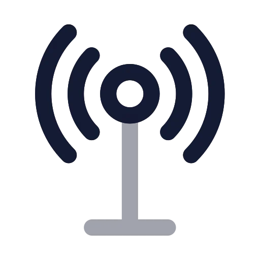 Radio Tower Icon in Twotone Rounded style