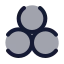 Radioactivealert icon with duotone standard style