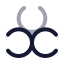 Radioactivealert icon with twotone rounded style