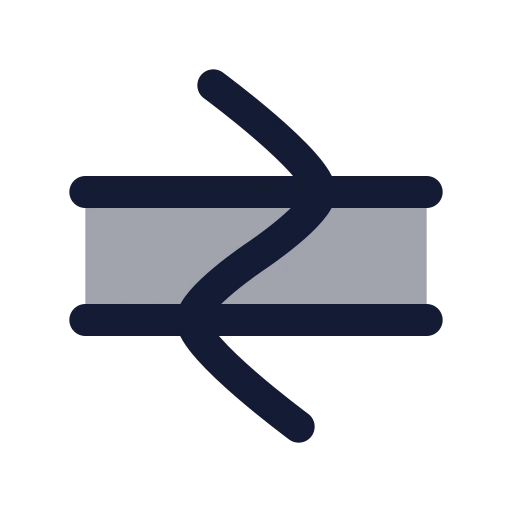 Rail Symbol Icon in Duotone Rounded style