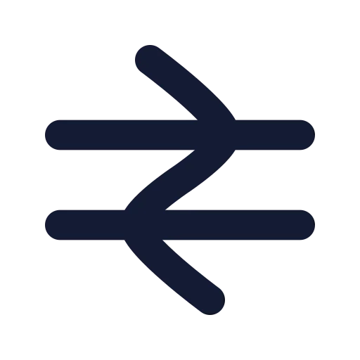 Rail Symbol Icon in Solid Rounded style
