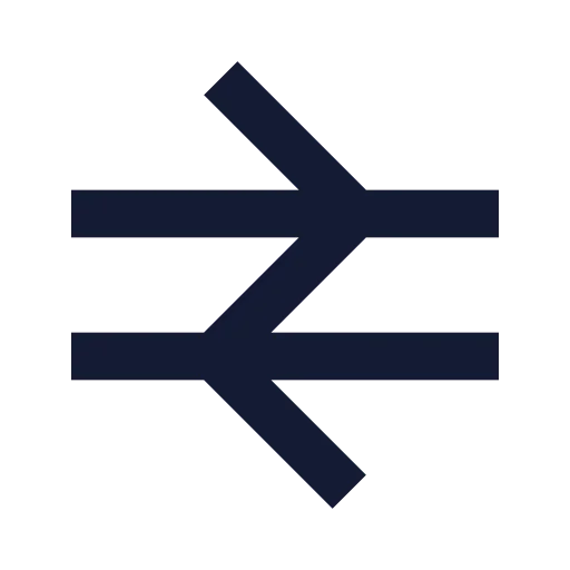 Rail Symbol Icon in Solid Sharp style