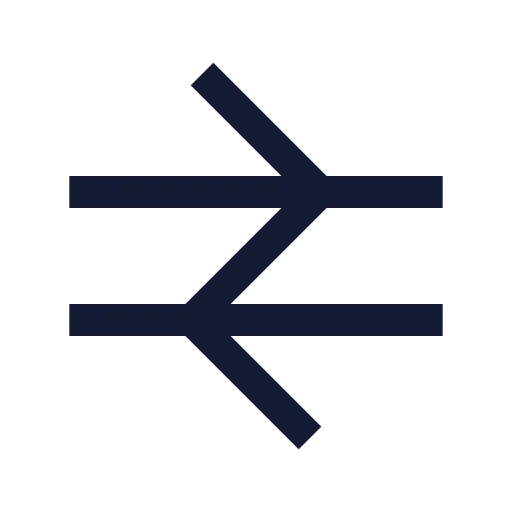 Rail Symbol Icon in Stroke Sharp style