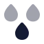 Rain icon with bulk rounded style