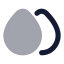 Raindoubledrop icon with bulk rounded style
