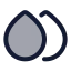 Raindoubledrop icon with duotone standard style