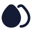 Raindoubledrop icon with solid rounded style