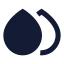 Raindoubledrop icon with solid sharp style