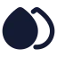 Raindoubledrop icon with solid standard style