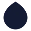Raindrop icon with solid sharp style