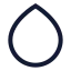 Raindrop icon with stroke sharp style
