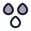 Rain icon with duotone rounded style