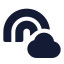 Rainbow icon with solid rounded style