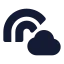 Rainbow icon with solid sharp style