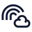 Rainbow icon with stroke sharp style