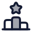 Ranking icon with duotone rounded style