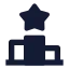 Ranking icon with solid sharp style