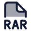 Rar icon with duotone standard style