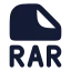 Rar icon with solid rounded style