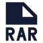 Rar icon with solid sharp style