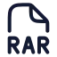 Rar icon with stroke rounded style