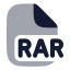 Rar icon with bulk rounded style