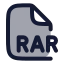 Rar icon with duotone rounded style
