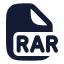 Rar icon with solid rounded style