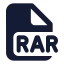 Rar icon with solid standard style