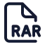 Rar icon with stroke standard style