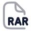 Rar icon with twotone rounded style