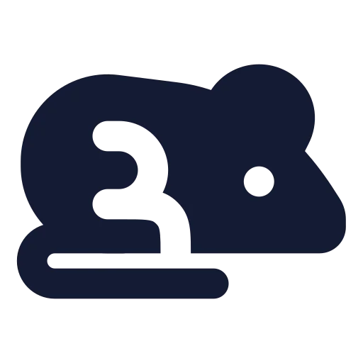 Rat Icon in Solid Rounded style