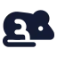 Rat icon with solid rounded style