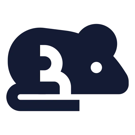 Rat Icon in Solid Sharp style