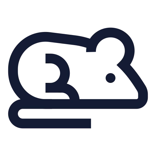 Rat Icon in Stroke Sharp style