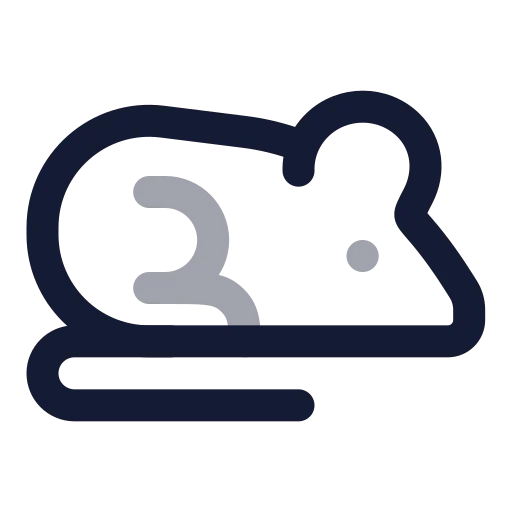 Rat Icon in Twotone Rounded style