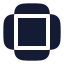 Ratio icon with solid rounded style