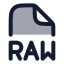 Raw icon with duotone rounded style