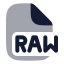 Raw icon with bulk rounded style